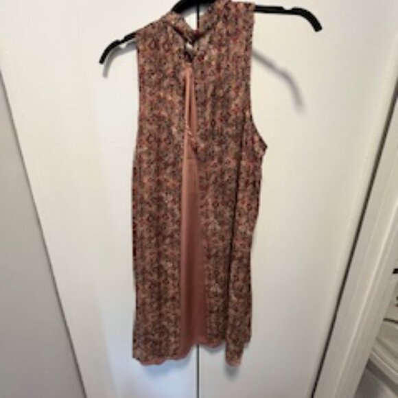 En Creme Sleeveless Mini Dress Blush Red size L NWT - Picture 3 of 5